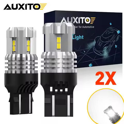 AUXITO 2x Canbus T20 7440 W21W 7443 W21/5W LED Daytime Running Light Brake Taillight 12V 6000K White for BMW E46 E90 Audi A3 8P