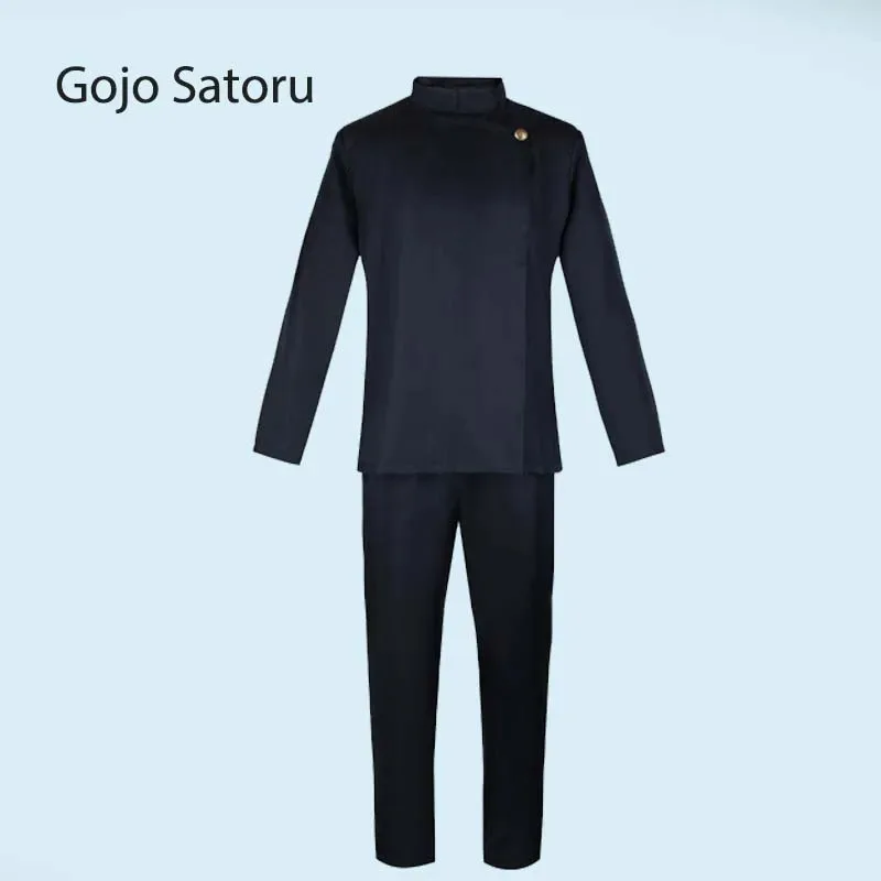 

Anime Cosplay Jujutsu Kaisen Men High School Gojo Satoru Navy Blue Uniform Outifits for Halloween Gojo Satoru Cosplay Costume