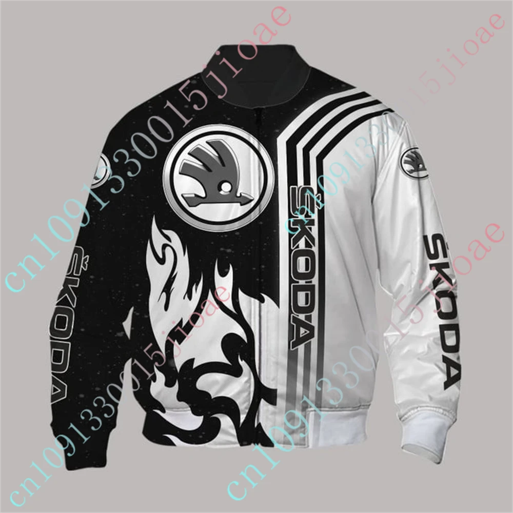 

Skoda Clothing Thick Coat Harajuku Parkas Windbreaker Techwear Baseball Uniform Jackets For Men Bomber Jacket Custom Logo