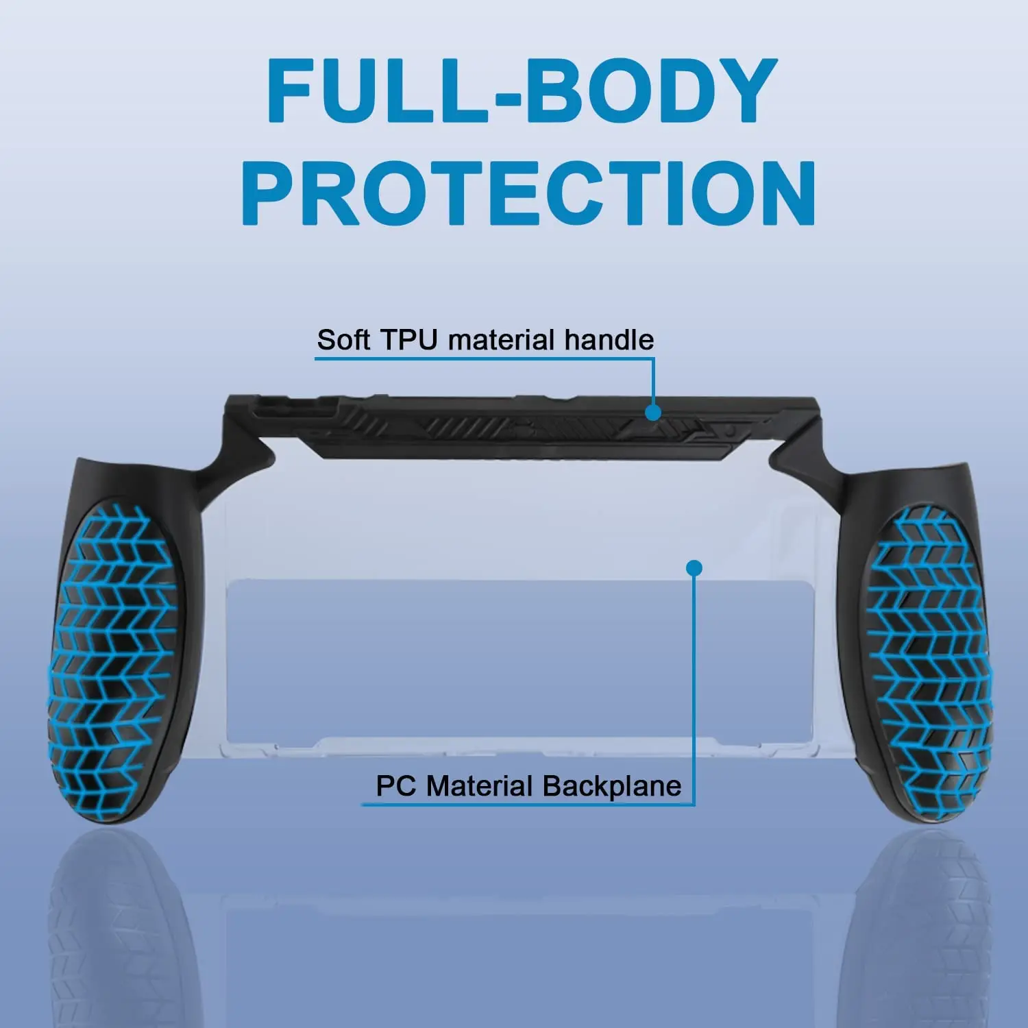 Ergonômico Hand Grip Dockable Case Atualizado Capa Protetora À Prova de Choque Shell Comfort TPU Long Grip Para Nintendo Switch OLED