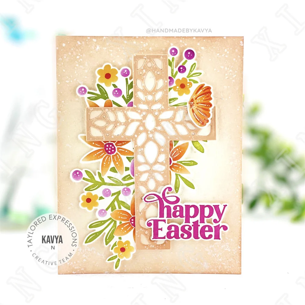 Spring Oh Hoppy Day Easter Critter the Cross Eggs Basket Mini Slim Stencil New Cut Dies and Stamp Diy Paper Card Gift Decoration