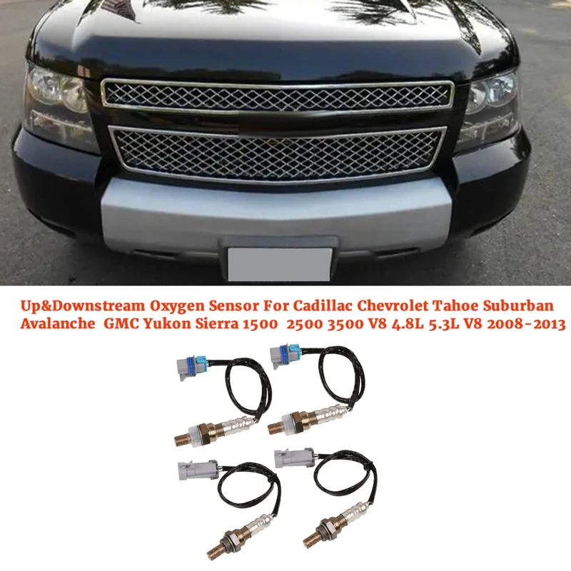 

4Pcs/Set Up&Downstream Oxygen Sensor 213-4229 213-4230 For Cadillac Chevrolet GMC Sierra 1500 V8 4.8L 5.3L V8 2008-2013