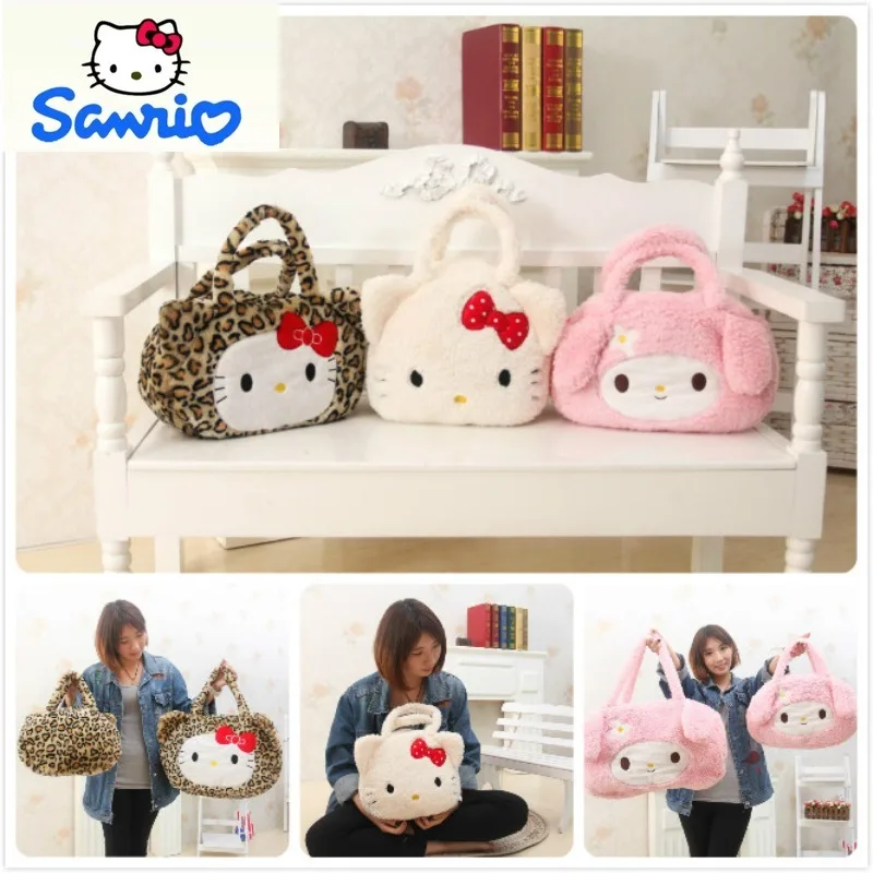 

Sanrio модная плюшевая сумка высокого качества женская с рисунком Hello Kitty легкая роскошная большая вместительная диагональная дорожная сумка