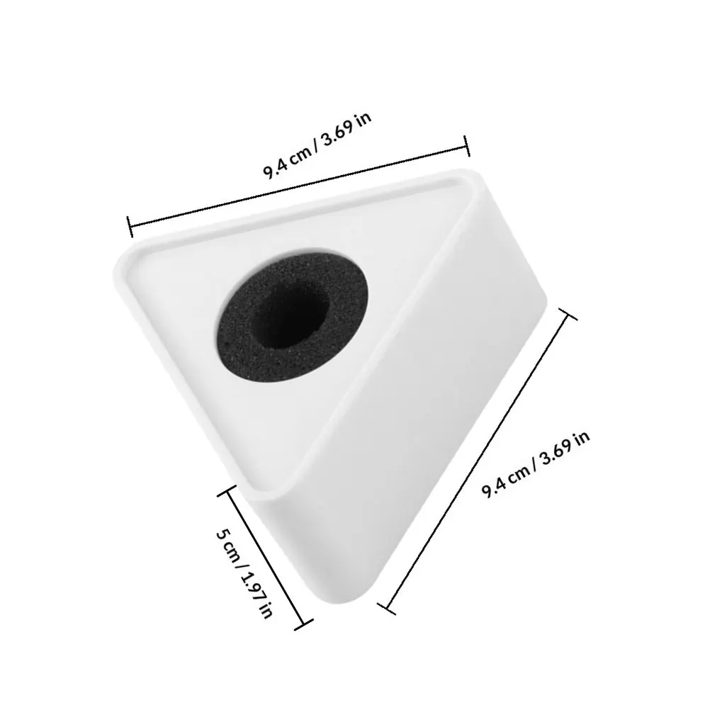 4Pcs Triangle Shaped Microphone Logo Station Premium ABS Material Lightweight Portable for Journalists Interviewers Mic Flag