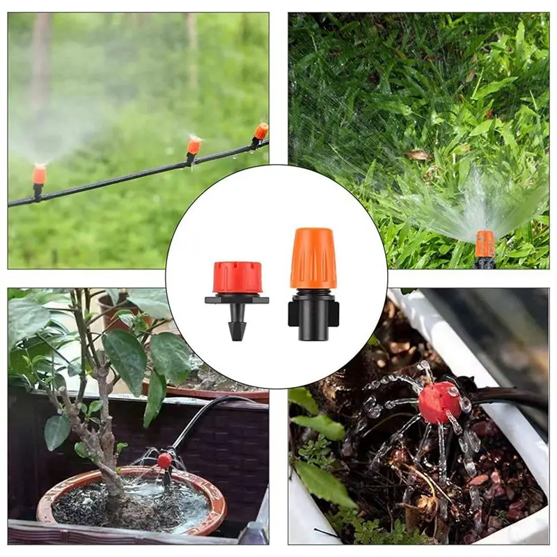 AT19-Garden Drip Irrigation Kit Drip Irrigation System 1/4 Inch Blank Tubing Drip Kit DIY Automatic Irrigation Equipment Set