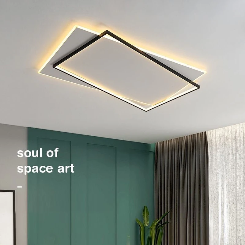 

Modern Ultrathin LED Ceiling Lamp Creative Multilayer Living Room Lights Remote Dimming Bedroom Dining Room Ceiling Chandeliers