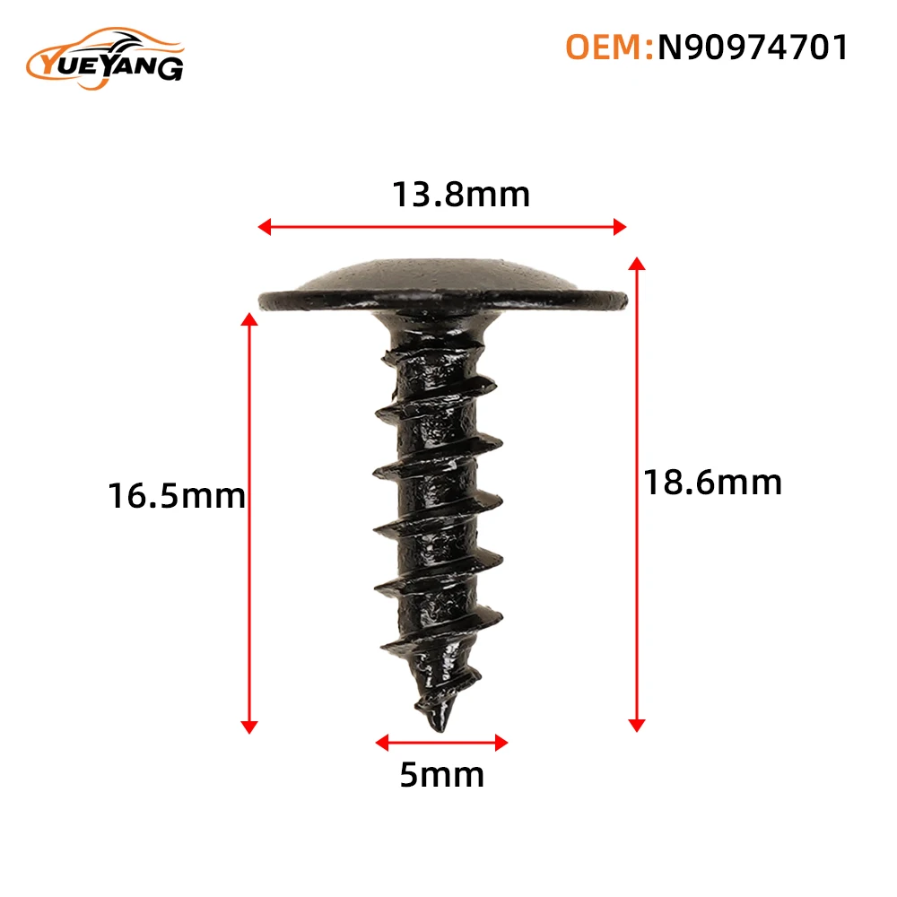 YUEYANG N90974701 Motorabdeckung Unterbodenschutz Spritzschutz Radkasten Torx-Schrauben Befestigungsclips Universal VW Audi T20 T25 Auto-Zubehör – Detail 1