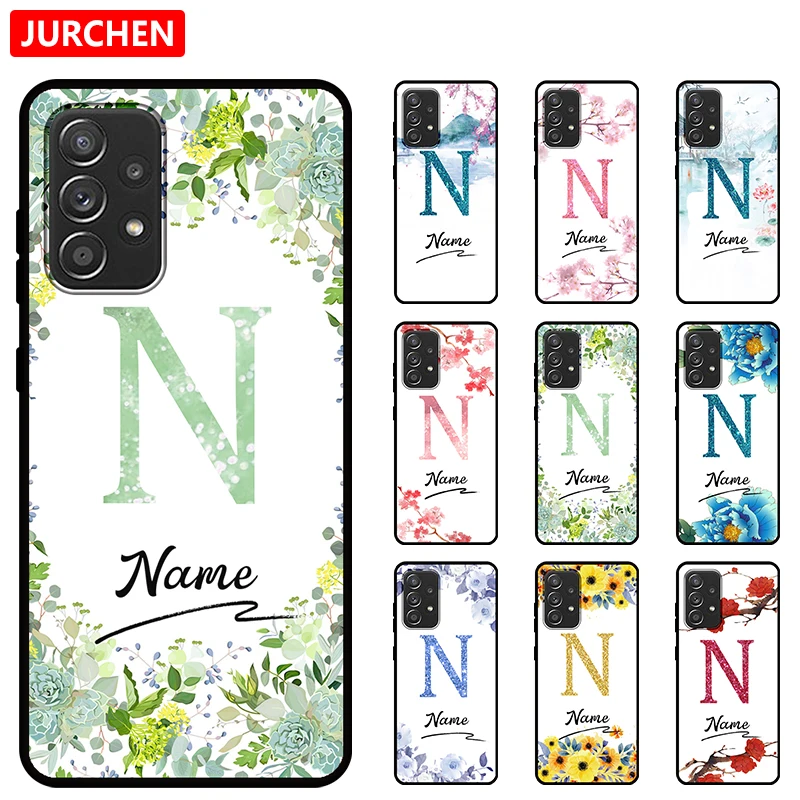 JURCHEN Custom Name Phone Cases For Huawei Honor Y5 Y6 Y7 Y9 Prime 2018 2019 Mate 10 20 30 40 20X Lite Pro Plus DIY Text Cover