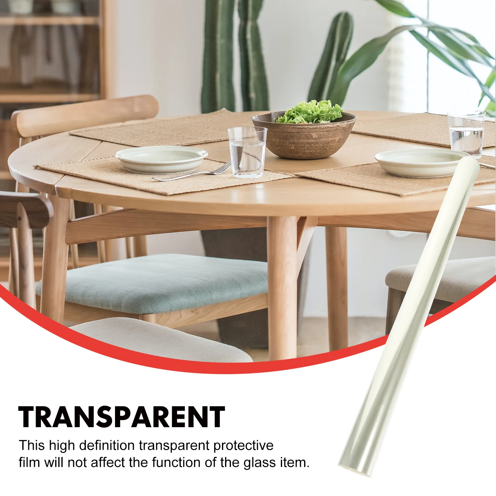 

Thickened Protective Film Table Cover Clear Plastic Dining High-temp Resistant Protector Waterproof Dustproof Scratch Wear