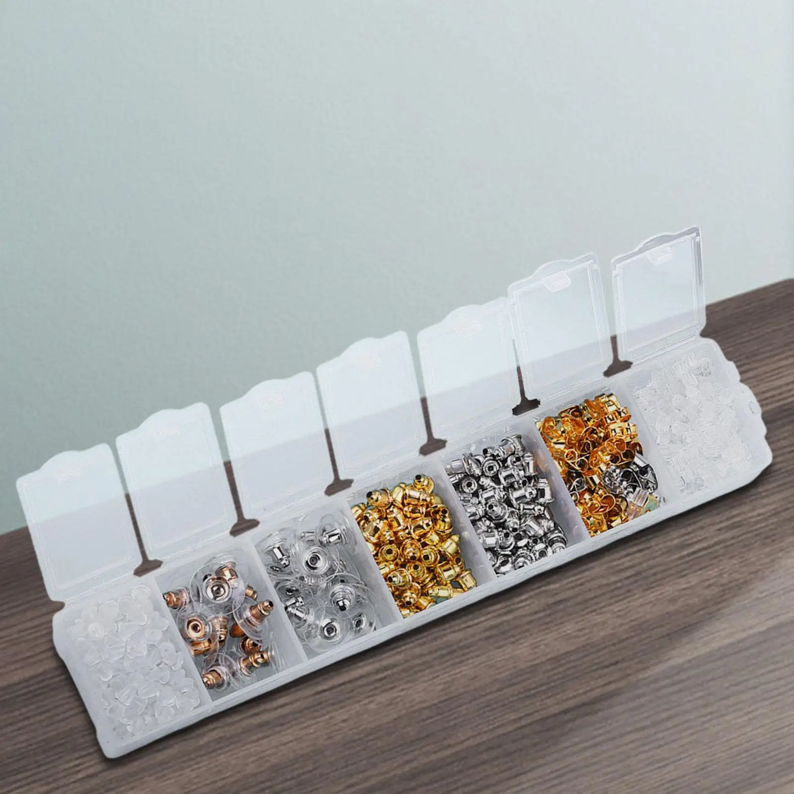 500Pieces Earring Backs Earring Backings Holders 5mm Silicone Metal Earring Stoppers for Weddings Women Girl Birthday Gifts DIY