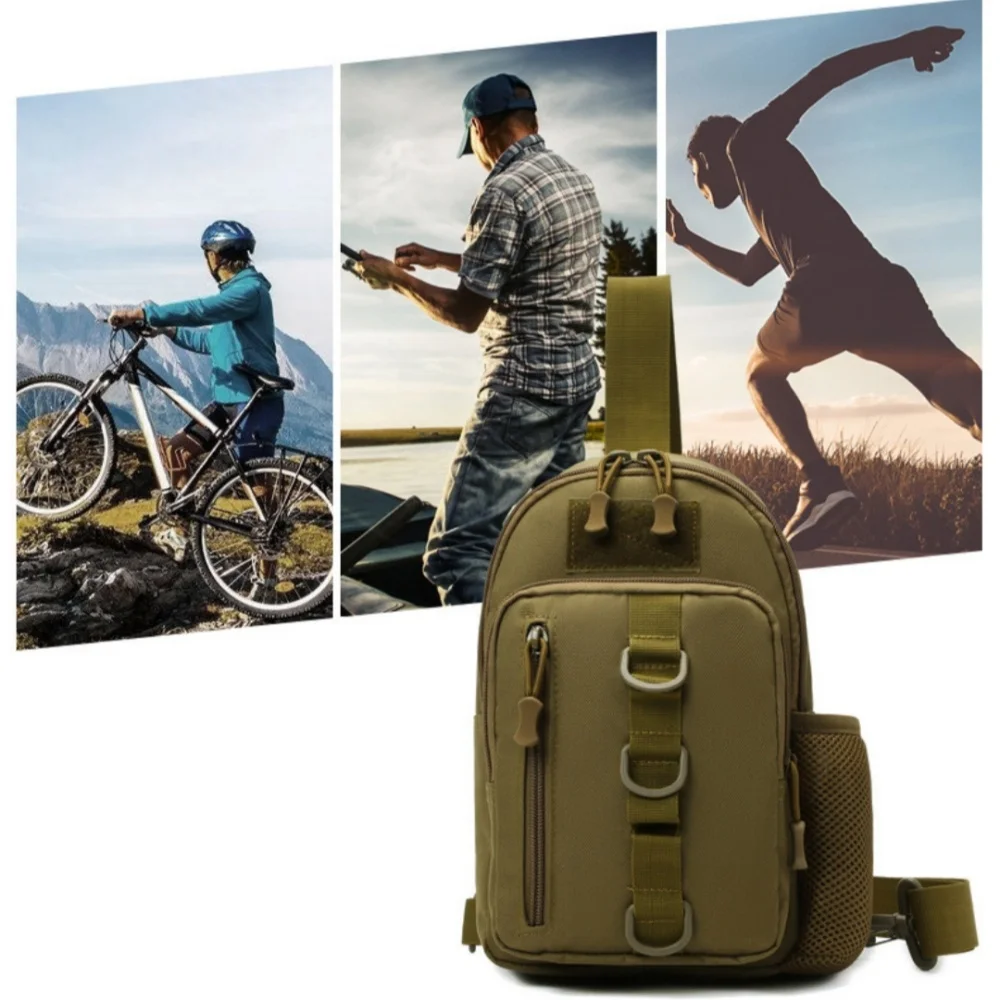 

Men Outdoor Camping Chest Bag Tactical Shoulder Bag Waterproof Hiking Backpack Sports Sling Bags for Fishing Hunting Cycling