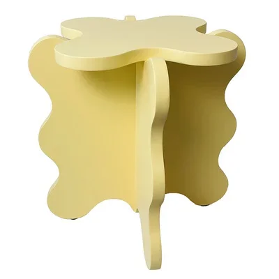 Cartoon Petal Side Table Ins Celebrity Blogger Same Paragraph Wave Coffee Table Creative Color Small Table Shooting Props