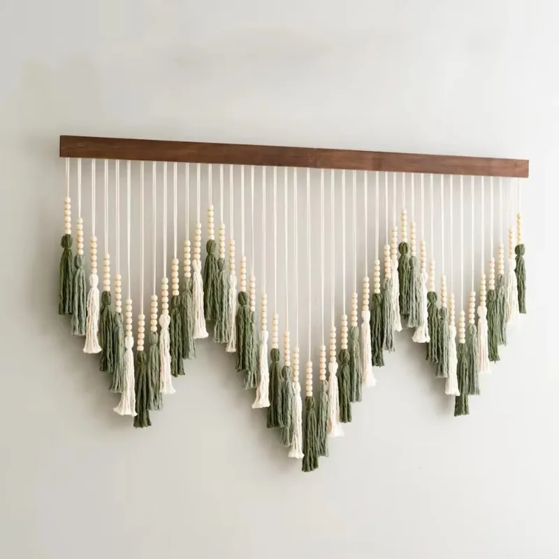 New Nordic Tassel Wall Hanging Tapestry, Handwoven Background Decor, Bohemian Home Wall Ornament