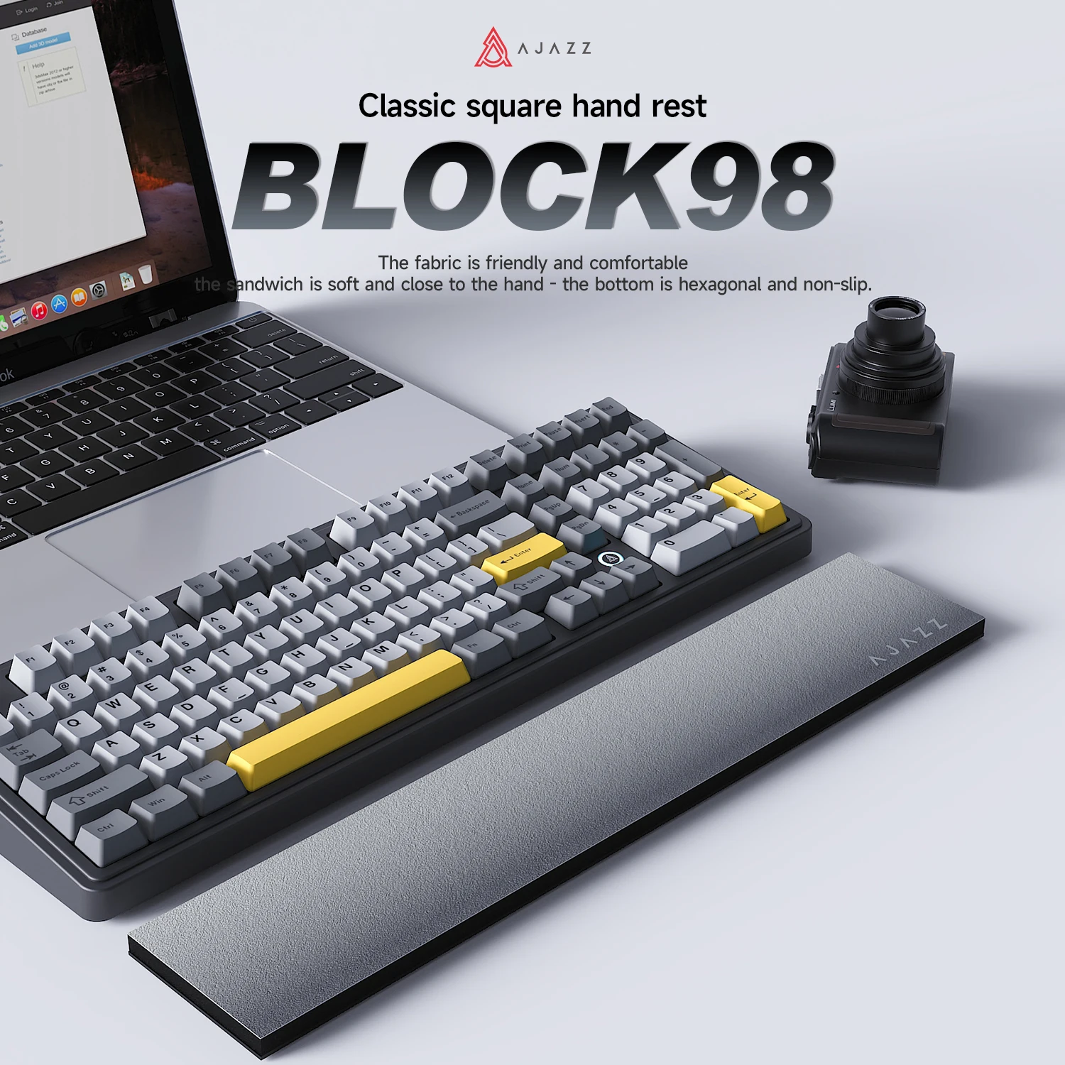 

Новая механическая клавиатура Ajazz Block98 с градиентной подставкой для рук из пены с эффектом памяти для офисного набора, мягкая накладка на запястье, компьютерная периферия