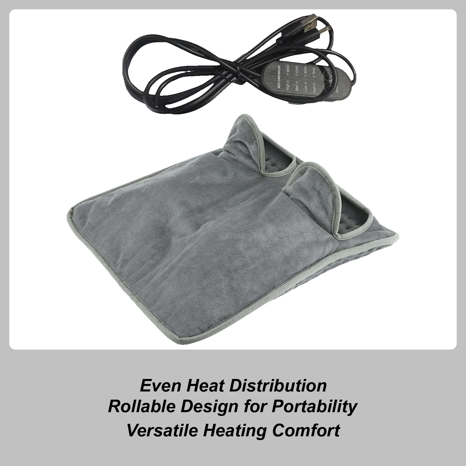 

Heated Foot Warmer 4 Levels USB Rechargeable Portable Warming Supplies Under Desk Foot Warmer For Desk Bed Winter Offices Cold