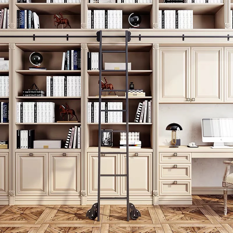 

Rolling Ladder Hardware Library Ladder Bookshelf Ladder Rolling Steel