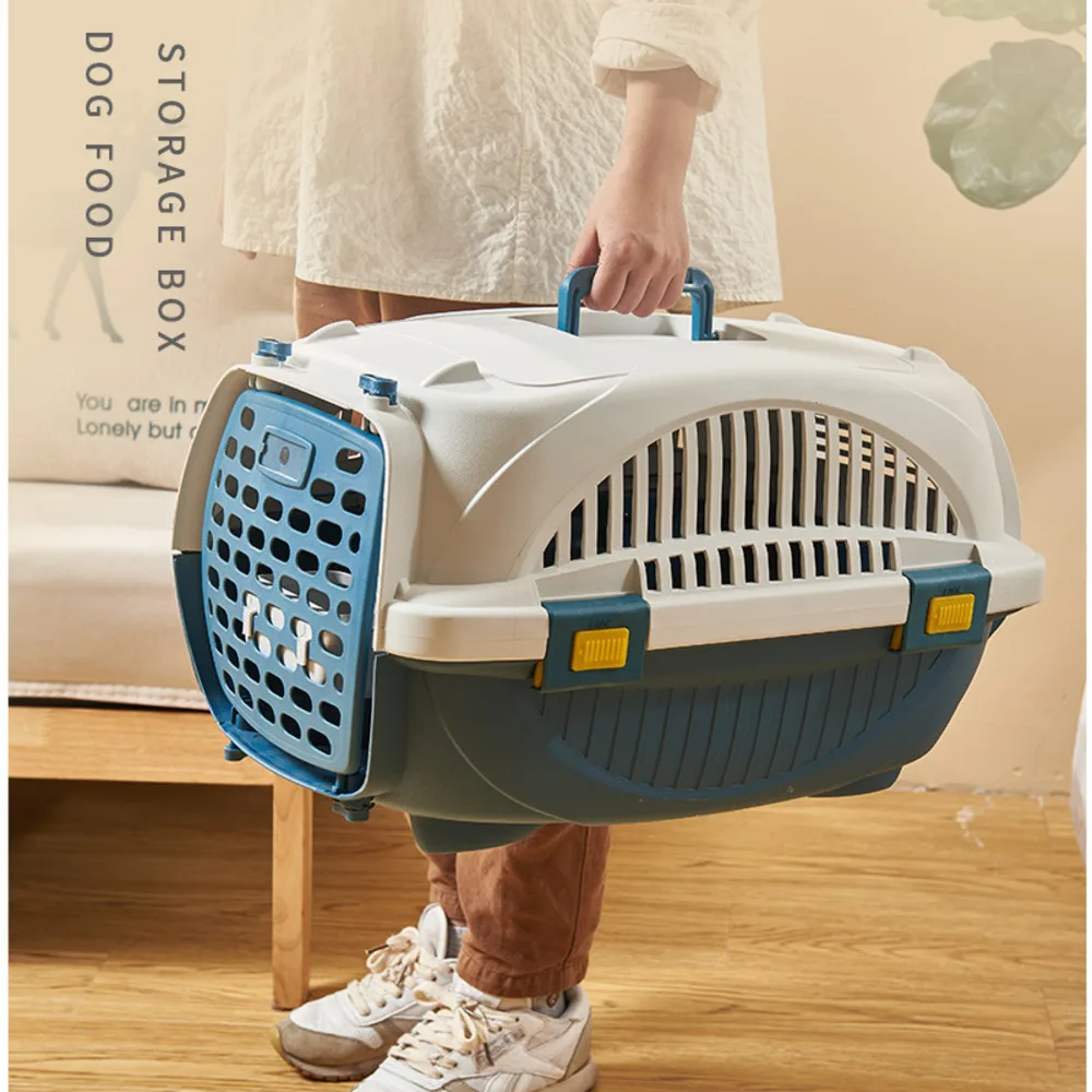 

Outdoor Portable Cat Carrier Box Large Capacity Pet Aviation Box Cats Transport Cage Breathable Carrier Pet Supplies For Dog Cat