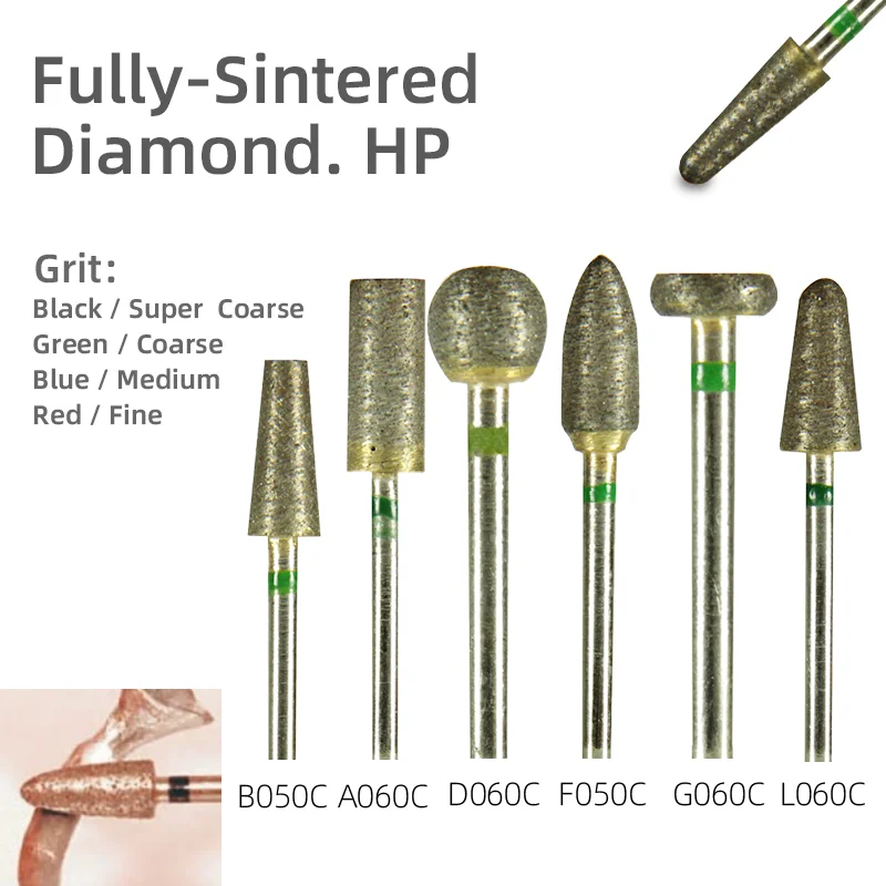 

Coarse Fully Sintered Diamond Bur HP Low Speed Carving Bits for Dental Laboratory Handpiece