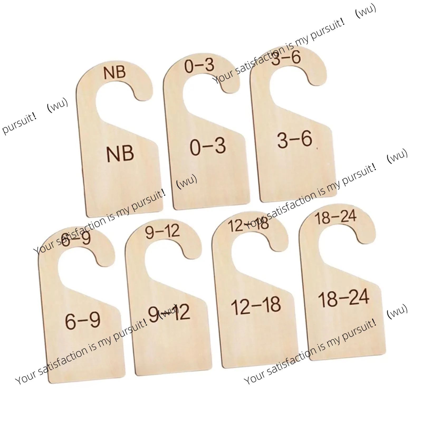 7-Piece Baby Wardrobe Separator Label for Photo Props, Baby Registration Party Shower Gifts