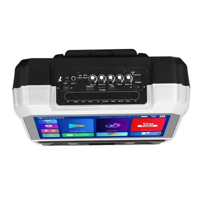 40W High Power Karaoke Machine 15 Inch HD Touch Screen 8 Inch Subwoofer Outdoor Portable Audio Player view 5