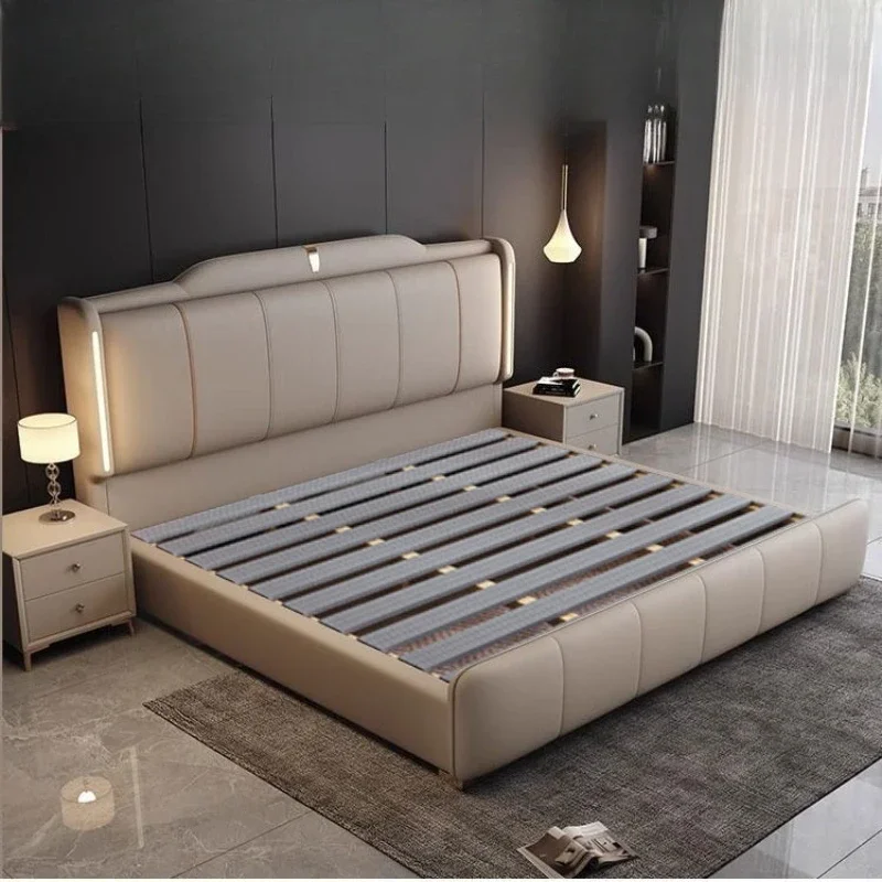 Luxury Italian Double Bed Frame 3 Drawers Master Bedroom Headboard Space Savng Storage Bed Craft European Cama Room Furniture