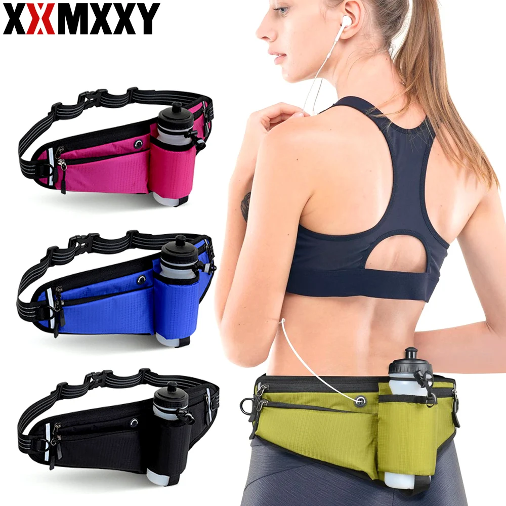 Unisex Sports Water Bottle Hip Waist Pack Waterproof Running Climbing Money Waist Bag Mobile Phone Bag Motorcycle Fanny Pack