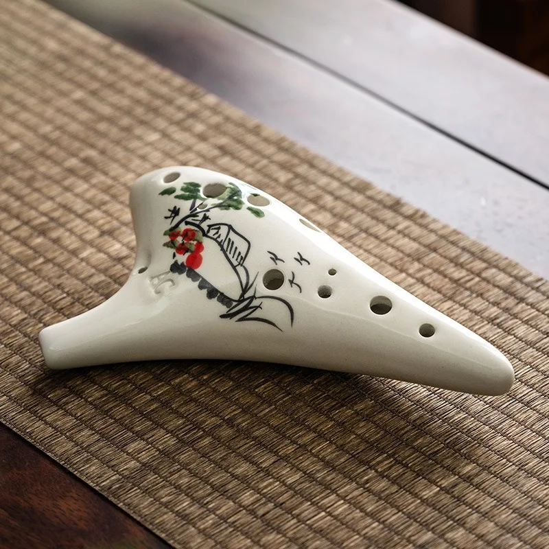 

12-луночная окарина, профессиональные окарина Alto C Tone, детские духовые инструменты для начинающих, керамические портативные музыкальные инструменты