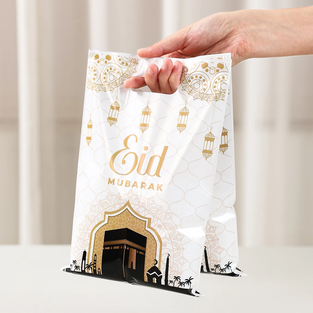 2025 Eid Mubarak Candy Bags Ramadan Decoration Gift Bags Cookie Packaging Ramadan Kareem Islamic Muslim Eid Al Fitr Party Bags