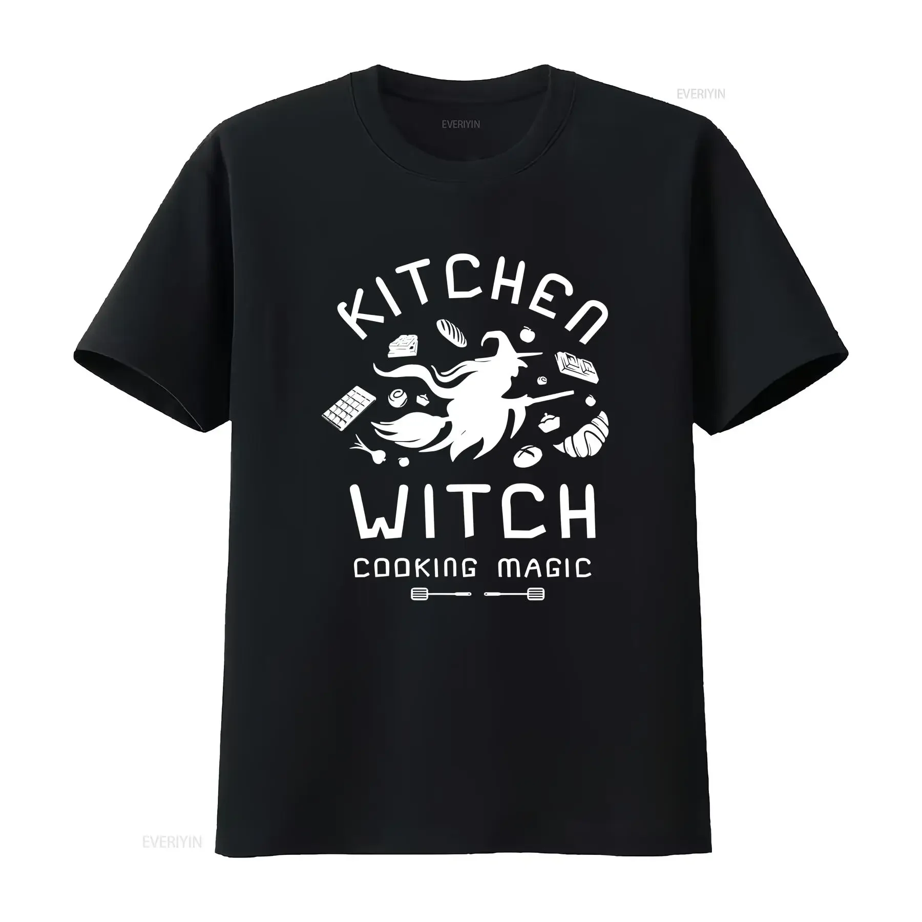 Kitchen Witch Cooking Magic Fun T Shirt For Cook Chef Mother Father Stocking Stuffer Halloween Fall Autumn vintage Washed