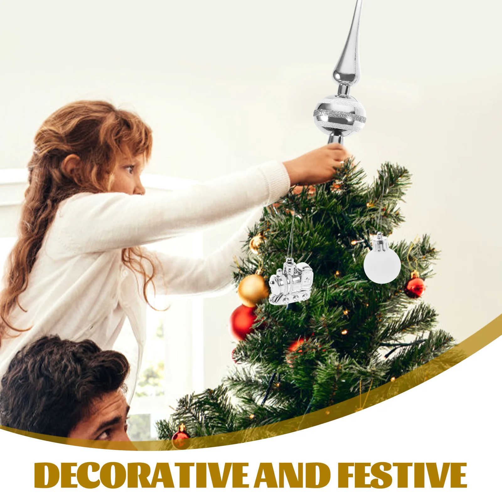 

1 Box Shatterproof Christmas Tree Hanging Decorations Xmas Tree Topper Festive Ornaments For Holiday Party Home Hotel Xmas Balls