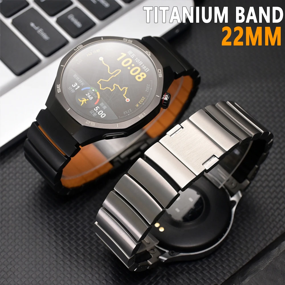 

22mm Magnetic Titanium Band for Huawei Watch 5 4 GT 6 6 Pro GT5 4 3 46mm Ultimate Rubber Strap for Oneplus Watch 3 2 2R Bracelet