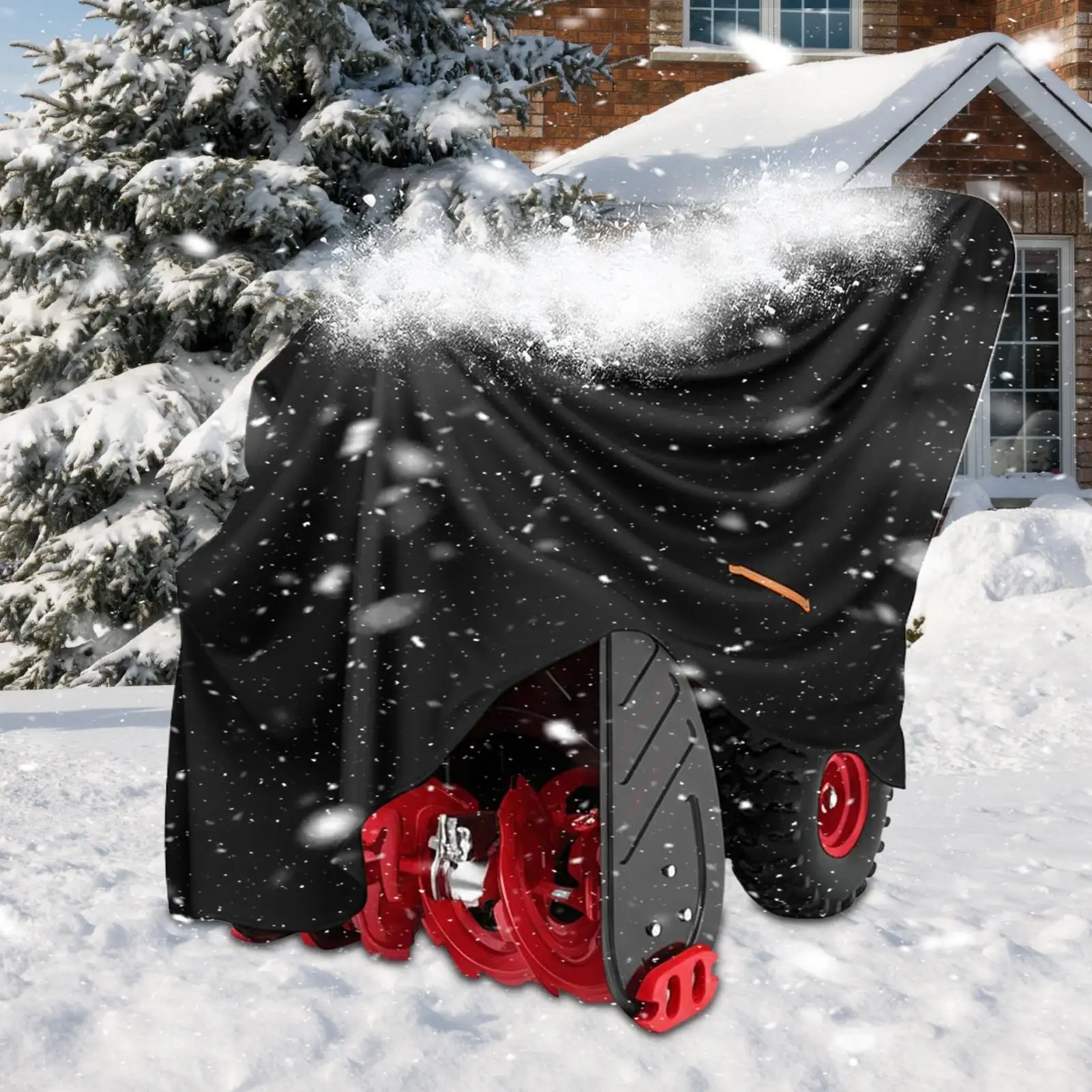 

Чехол для снегоочистителя, защита от ультрафиолета, пылезащитный, водонепроницаемый, сменные аксессуары для хранения снегоочистителей для зимней подъездной дороги, сада, двора