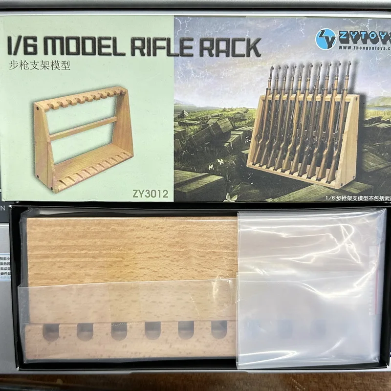 ZY3012 1/6 مقياس خشبي بندقية رف عرض موقف 13 سنتيمتر لتقوم بها بنفسك الجمعية مع مسامير لنماذج شخصيات العمل العسكري 12 بوصة #4
