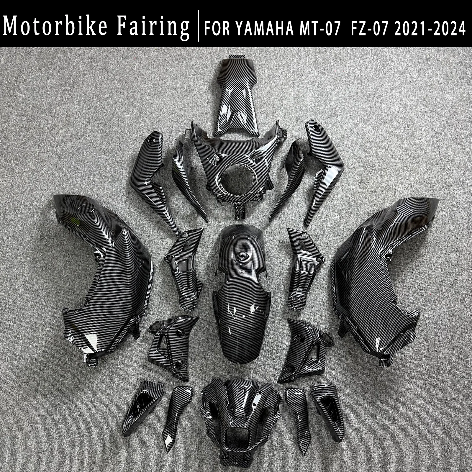 

Suitable For Yamaha MT-07 FZ07 FZ-07 2021 2022 2023 2024 Full Fairing Kit, High-Quality ABS Injection Molded Full Fairing