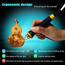 Professional Pyrography Pen Carving Soldering Electrocautery Pen Soldering Iron Pen Gourd Pyrography Machine Gourd Craft Tool