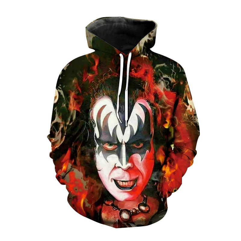 Rock Kiss Band 3d Print Men/Women Laxity Hoodie Casual Oversized Pullover Fashion Popular Sweatshirt Fashion Trend Men Clothing