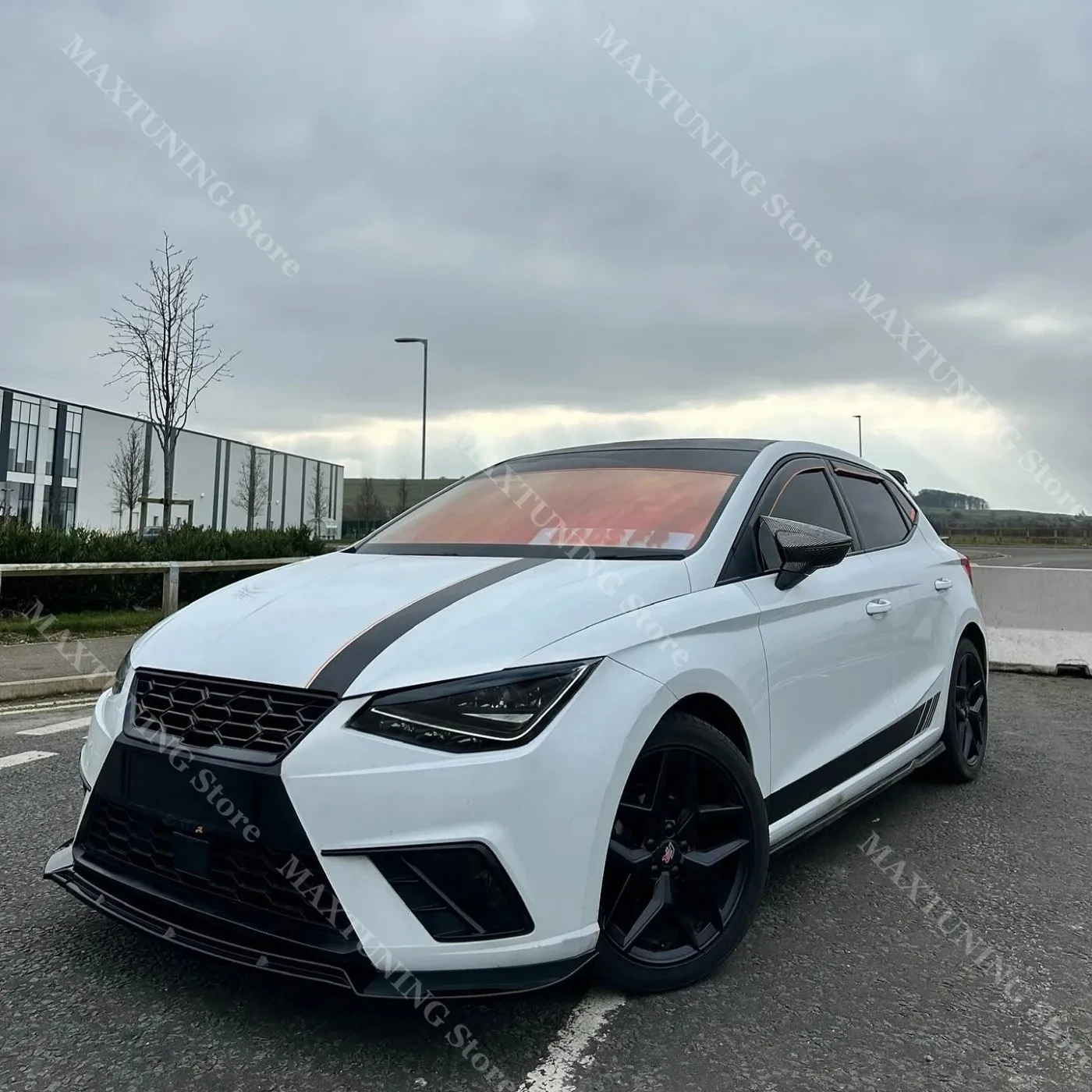 Maxton Style Front Bumper Lip Splitter for Seat Ibiza Mk5 FR & Standard TSI TDI TGI MPI 2017-2026 Body Kits Spoiler Tuning Gloss - view 4