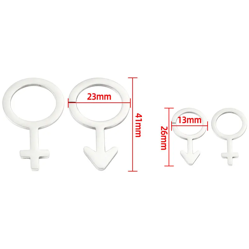 Mirror Polishing Male Female Pendant Stainless Steel Jewellery Making Supplies Accessorie DIY Necklace Bracelet Fashion Ornament