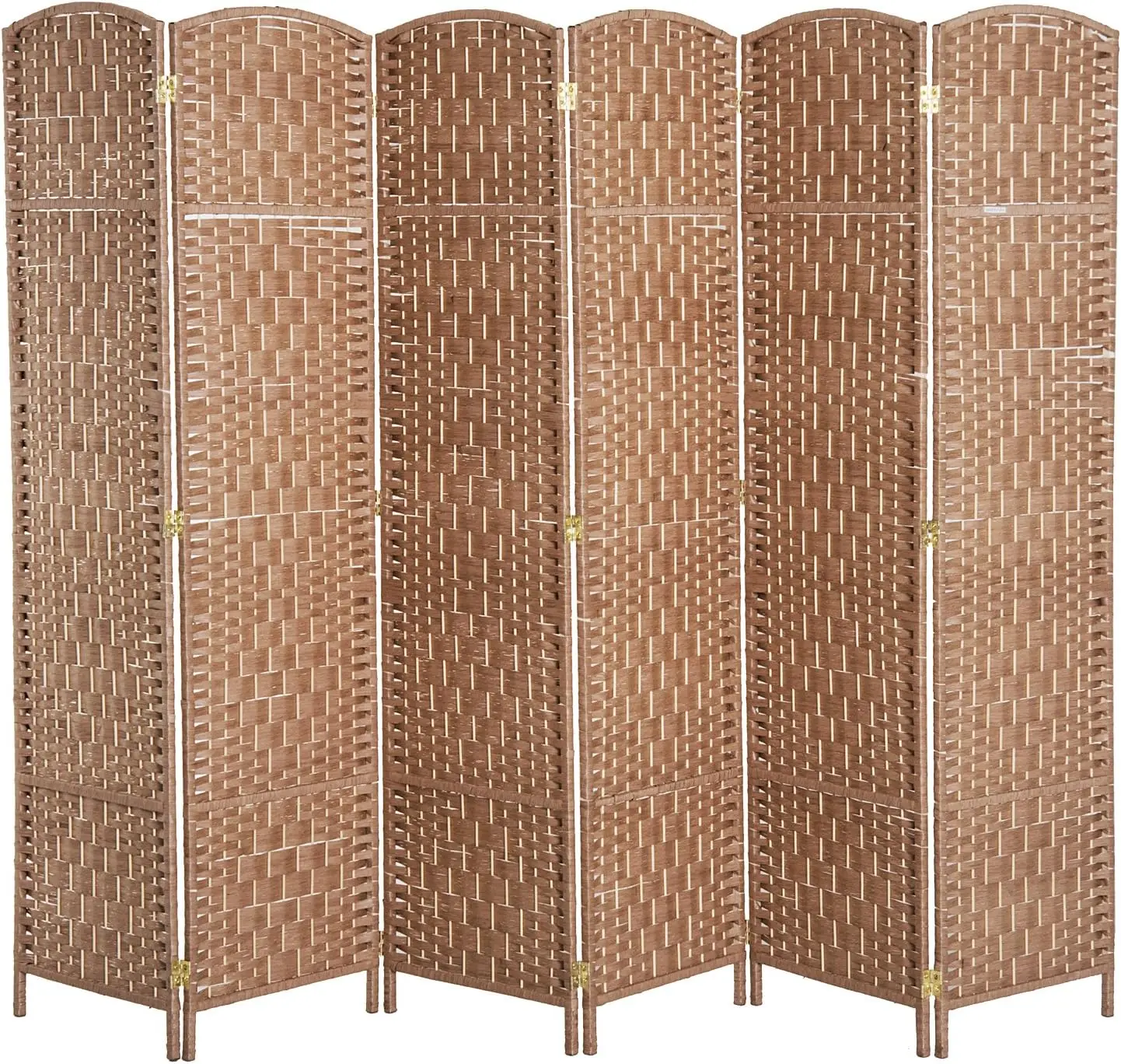 

Room Divider 6 Panels Folding Privacy Screen 6FT Tall Portable Wicker Weave Partition Wall Divider for Bedroom Home Offic