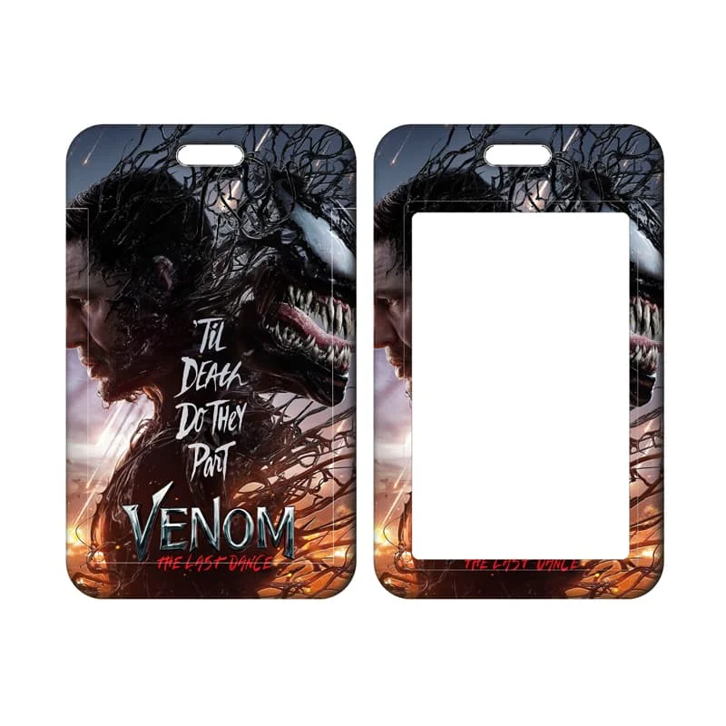 Venom The Last Dance Card Holder Lanyard พวงกุญแจประตูการ์ดสายคล้องคอ ID Credential Holder Key อุปกรณ์เสริมสําหรับชาย