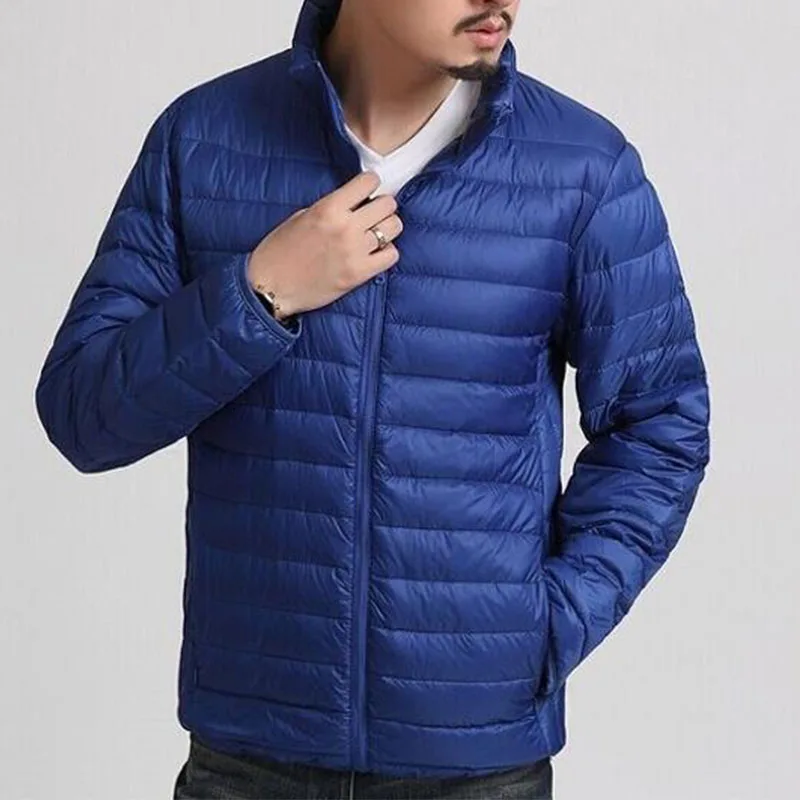 Parka Rembourrée pour Homme, observateur, Fin, Grande Taille, Col Montant, Manches sulf, Fermeture Éclair, Imperméable, Thermique, Abordable, Combinaison All-Match, Hiver