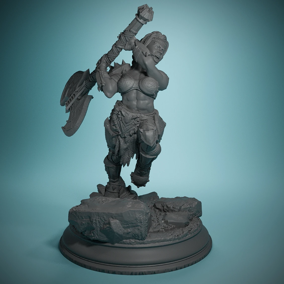 

Duergar Battlerager варвар-Gatha-3D миниатюры-Настольная Тактическая игра в ролевые игры-платье для игровой комнаты-и окрашенные модели