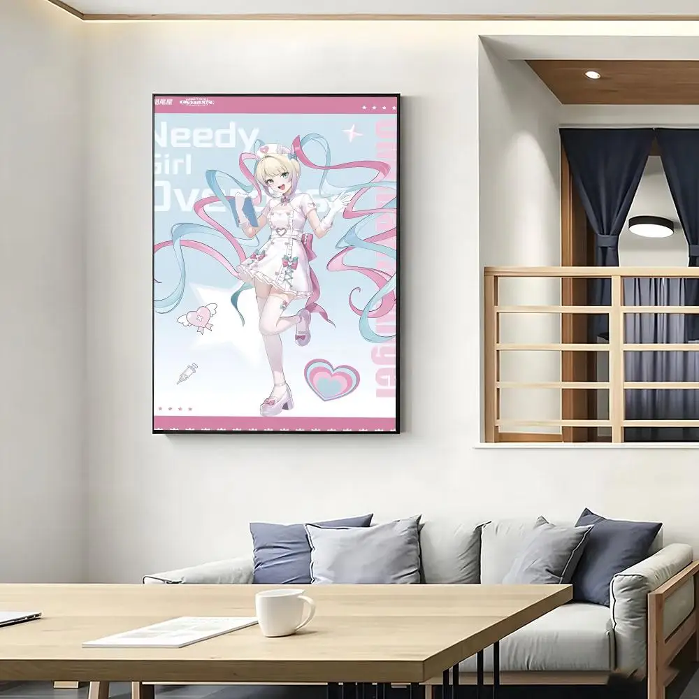 Rastar Needy Streamer Overload Anime Poster Poster HD Self Adhesive Waterproof Wall Art Ideal For Home Office Dorm Bedroom Great