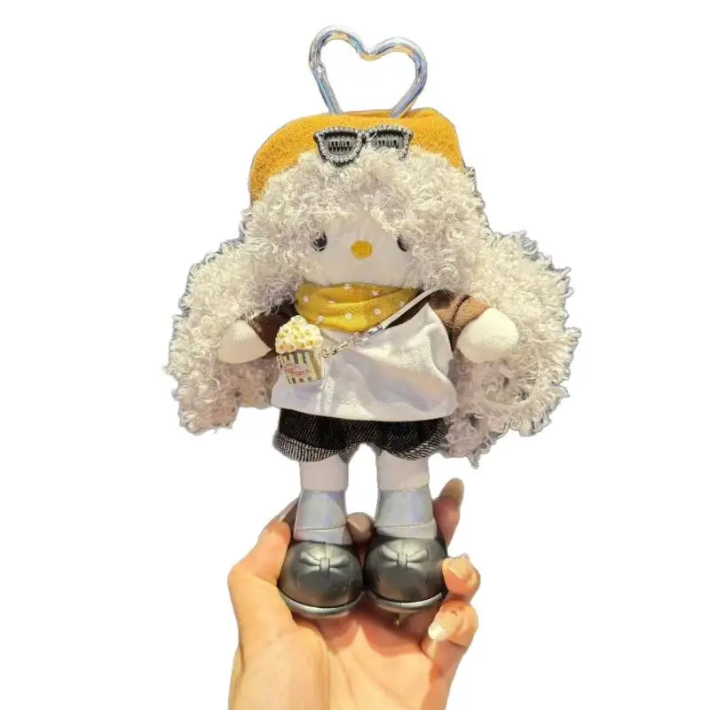 日本の新しいサンリオかわいいぬいぐるみハローキティかわいいぬいぐるみキーホルダー女性のハンドバッグペンダント子供の誕生日プレゼント