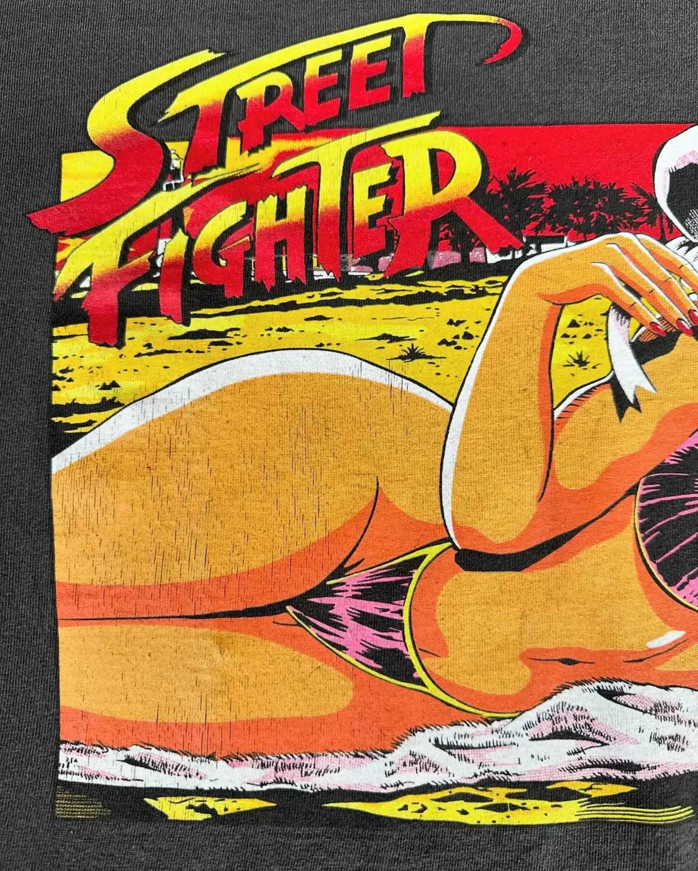 Street Fighter II Chun Li Beach Bikini Graphic T-Shirt Cotton Men Women Streetwear Tee