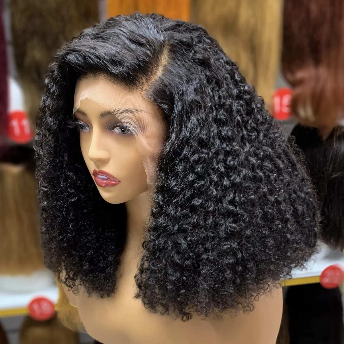 

Bob Wig Human Hair 200% Density Deep Wave Lace Front Wigs Human Hair for Women Pre Plucked 13x4 HD Lace Frontal 100% Human Hair