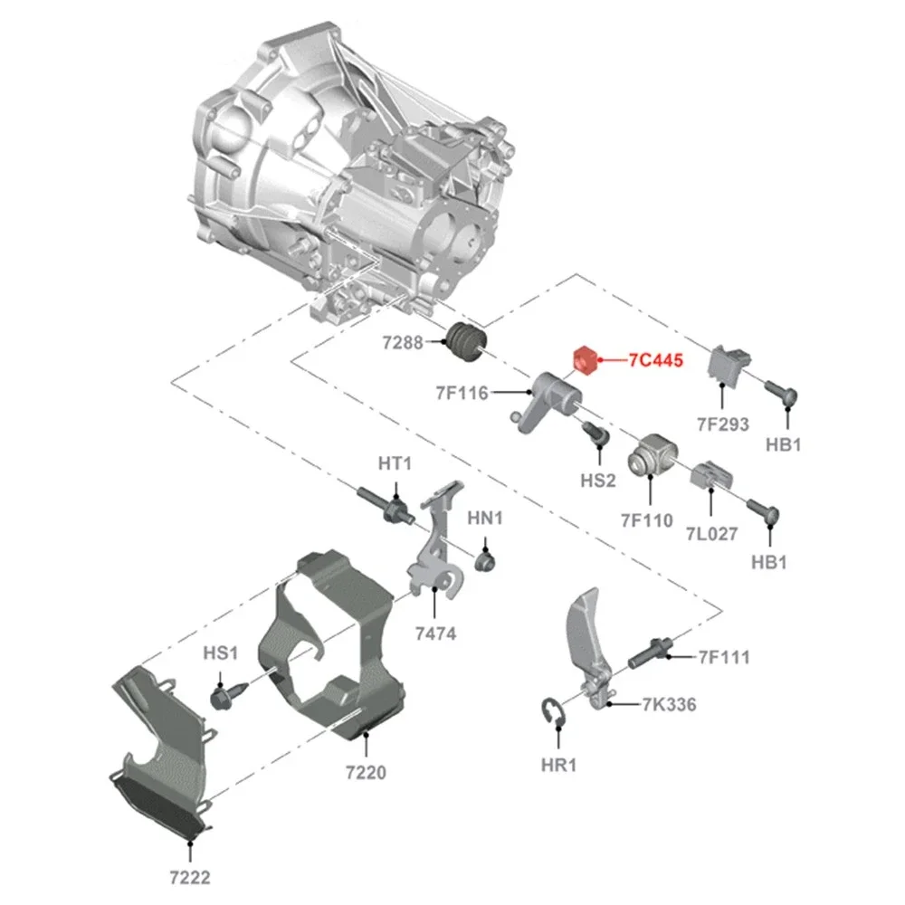 2pc Gear Shift Fork Drive Shaft Inserted Into The Slider For Ford Gear Change Fork Actuating Shaft Insert Slider 1225337 1334993