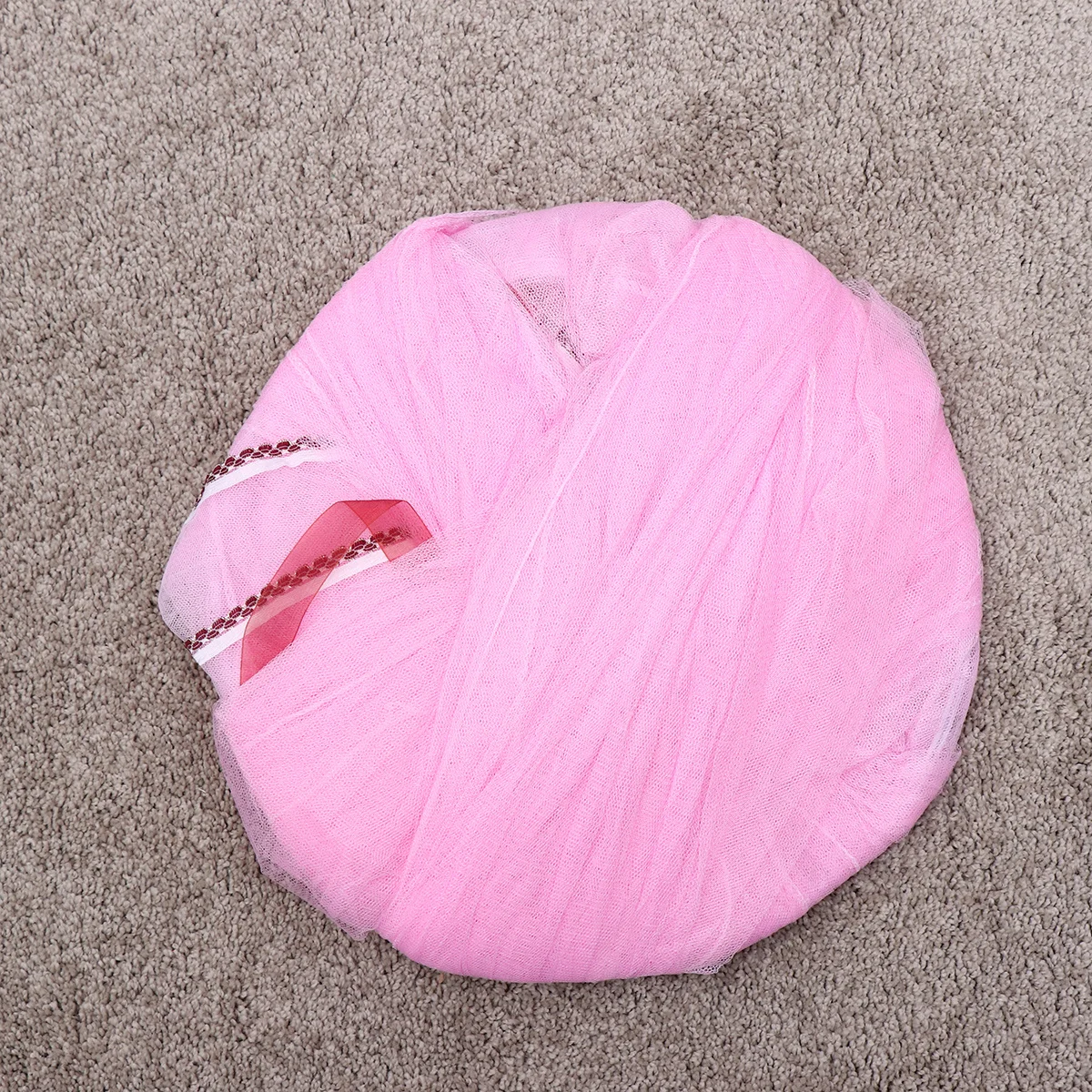 

Bed Canopy Round Net Toddler Crib Netting Soft Comfortable Polyester Pink Multipurpose Round Net Bed Canopy