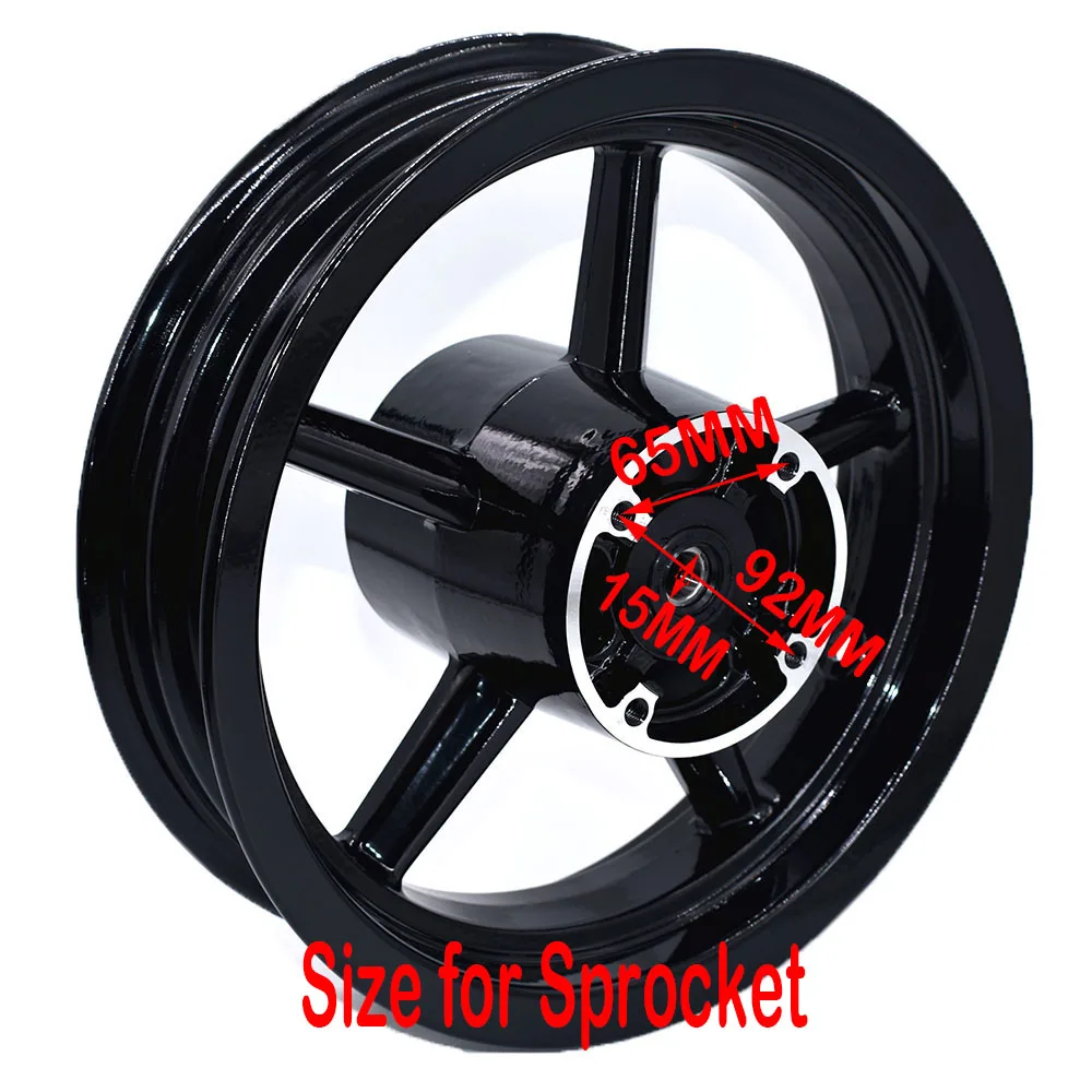 12inch Front 2.50-12 and Rear 3.00-12 4 fitting hole Rims Refitting for Dirt bike Pit Bike Vacuum Wheel