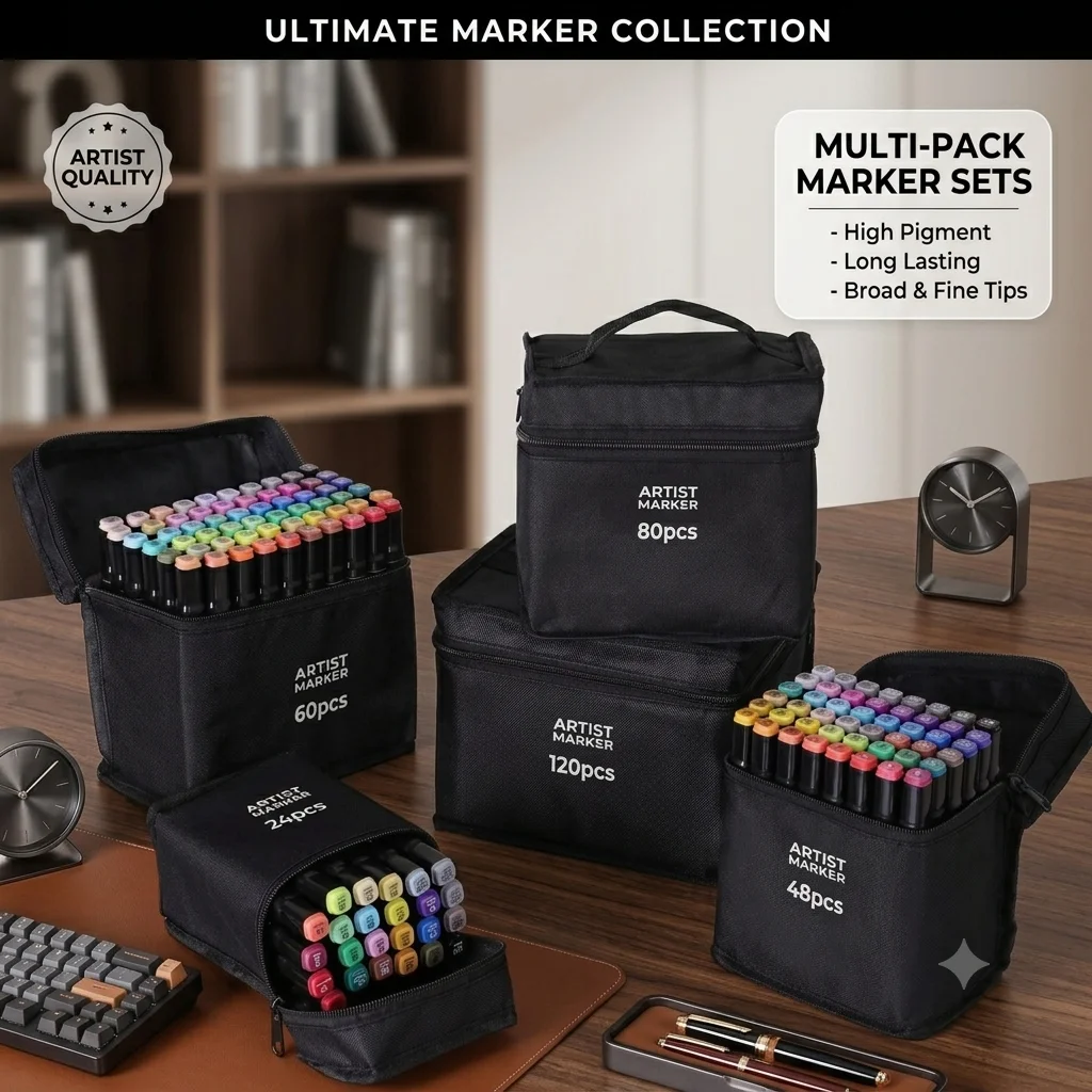 Colors Alcohol Drawing Markers Dual Tip Permanent Sketch Markers for Artists Students Illustration and Design Projects
